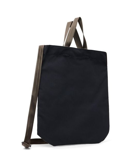 Nanamica Black Coated Twill Shoulder Bag for men