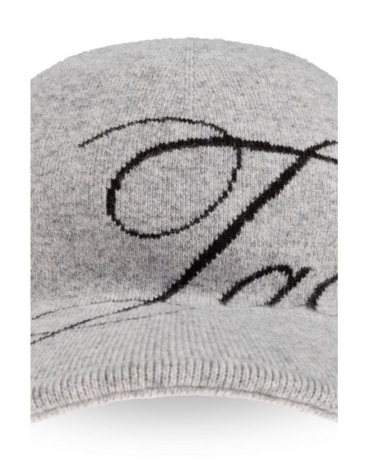 Jacquemus White Logo Detailed Baseball Cap for men