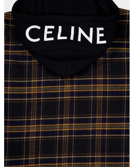 Céline Black Hooded Overshirt for men