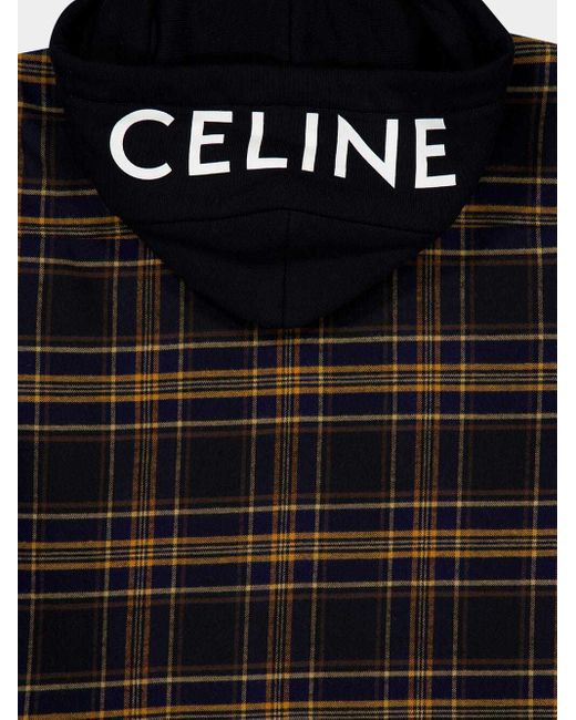 Céline Black Hooded Overshirt for men