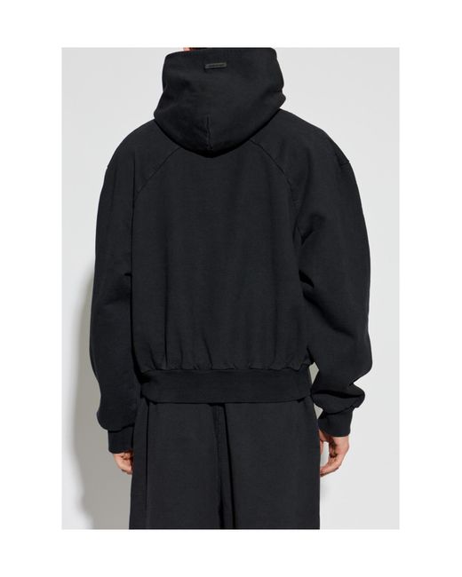 Fear Of God Blue Sunfaded Classic Half Raglan Hoodie for men
