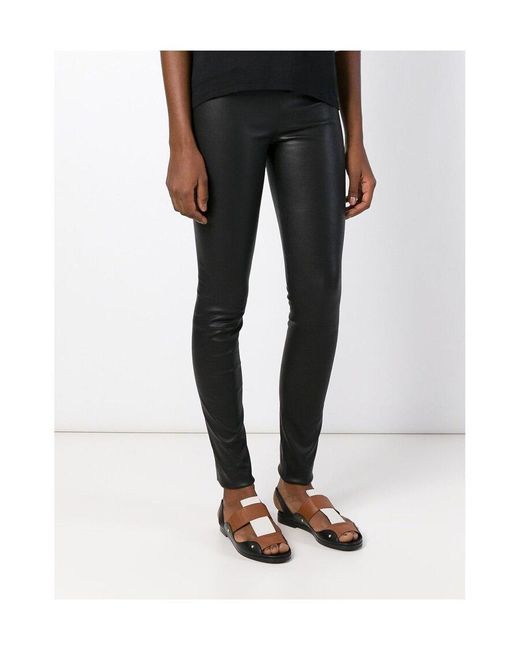 The Row Black Tight-Fitting High-Waist Pants