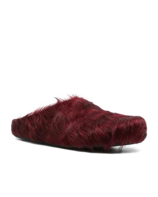 Marni Red Fussbett Slip-On Flat Mules for men