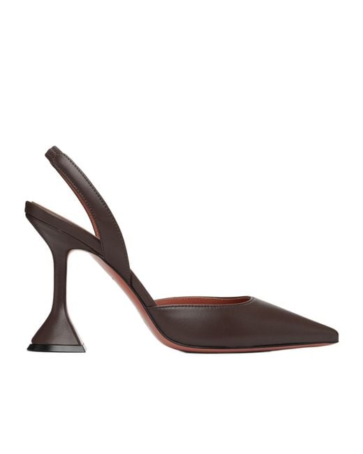 AMINA MUADDI Brown Holli 95 Sling Pointed-Toe High-Heeled Sandals