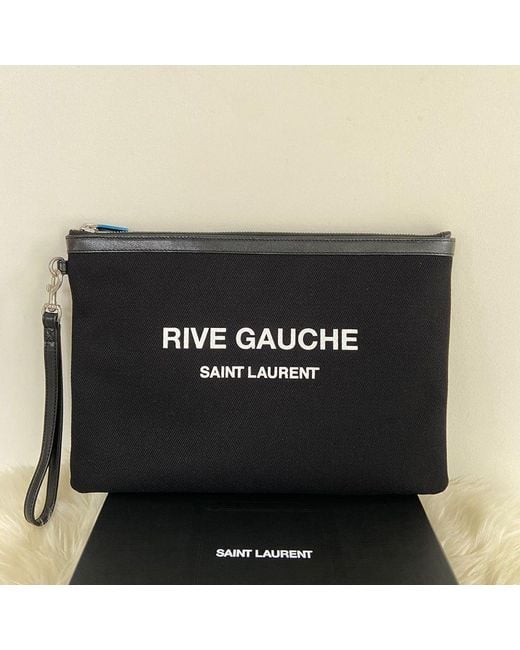 Saint Laurent Blue Rive Gauche Zipped Pouch