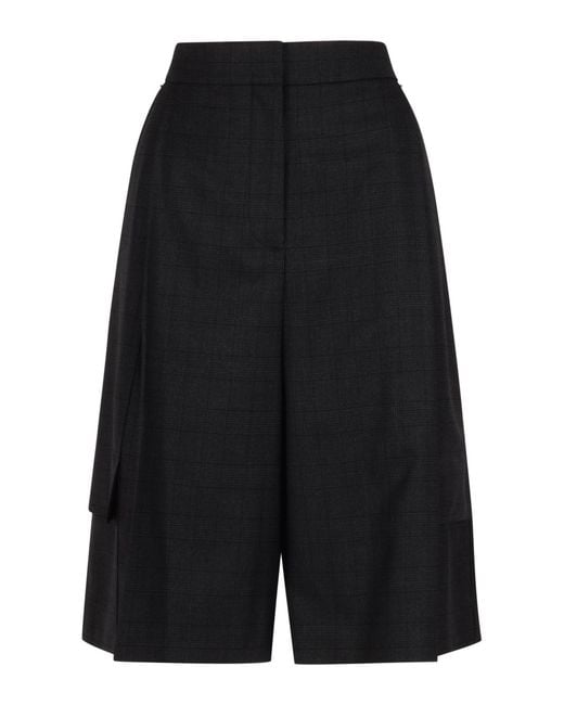 Loewe Black Check-Pattern Cargo Shorts