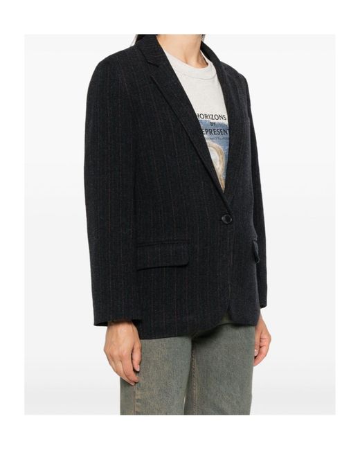 Isabel Marant Black Isabel Marant Étoile Charlyne Pinstriped Blazer