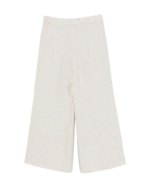 Antonelli White Elasticated Trousers