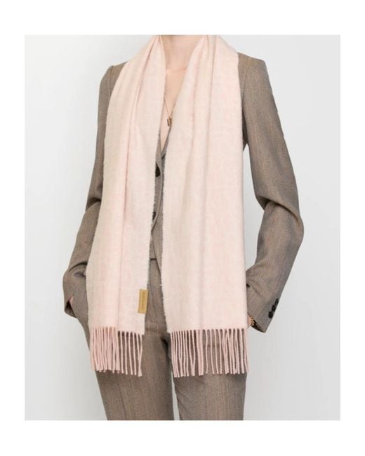 Burberry Pink B Charm Fringed Scarf