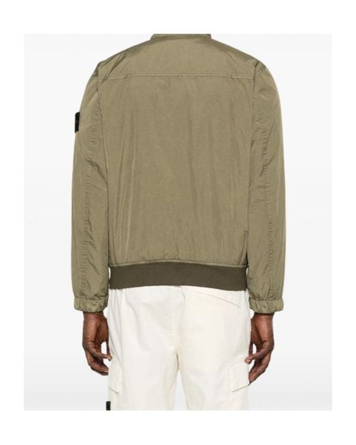 Stone Island Green Crinkle Reps Jacket for men