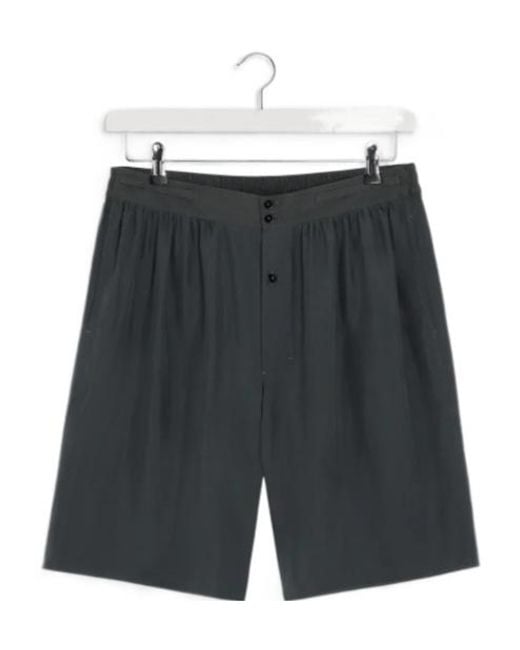 Lemaire Black Elasticated-Waistband Shorts
