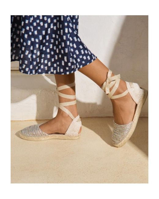 Manebí White Maneb Lurex Valenciana Espadrilles