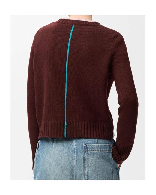 Loewe Purple Anagram Embroidered Knitted Pullover