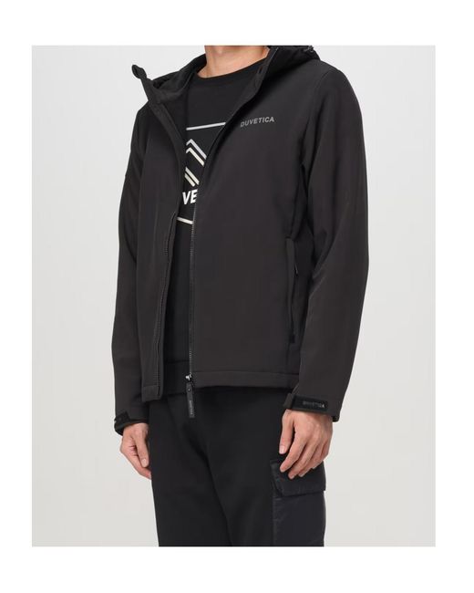 Duvetica Black Logo Zip-Up Casual Jacket for men