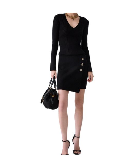 Liu Jo Black Knit Mini Skirt