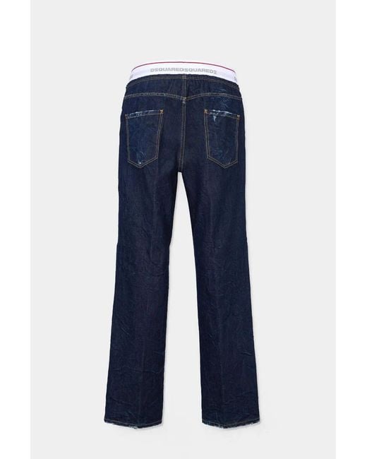 DSquared² Blue Dark Relax Pants for men