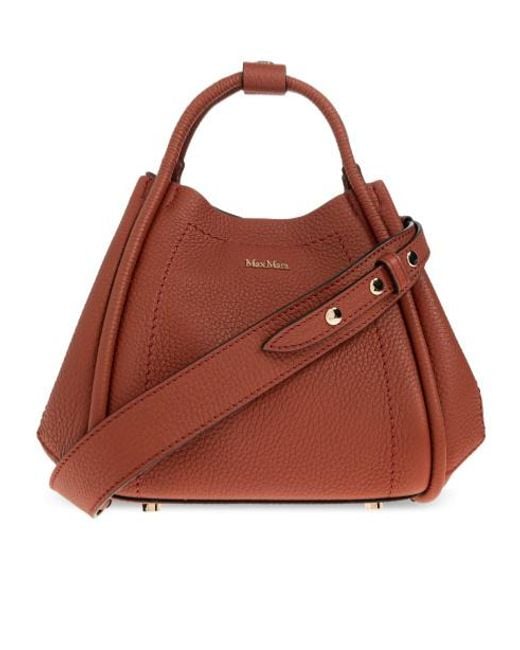 Max Mara Red Xs Marines Tote Bag
