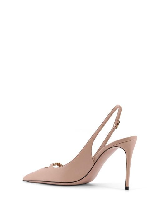 Dolce & Gabbana Pink Pointed Toe Slingback Pumps