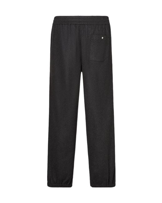 Fendi Black Elasticated Waist Straight-Leg Jogging Trousers for men