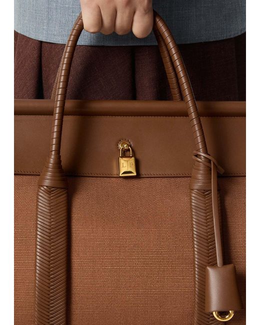Loro Piana Brown Loom Bag L32 Handbag