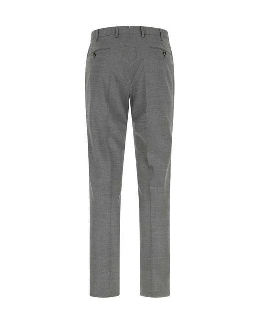 PT01 Gray Logo Casual Trousers for men
