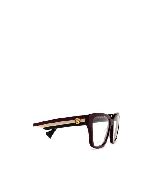 Gucci White Eyewear Rectangle Frame Glasses