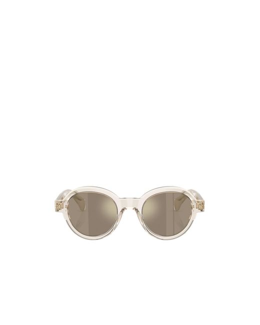 Moncler White Round Sunglasses for men