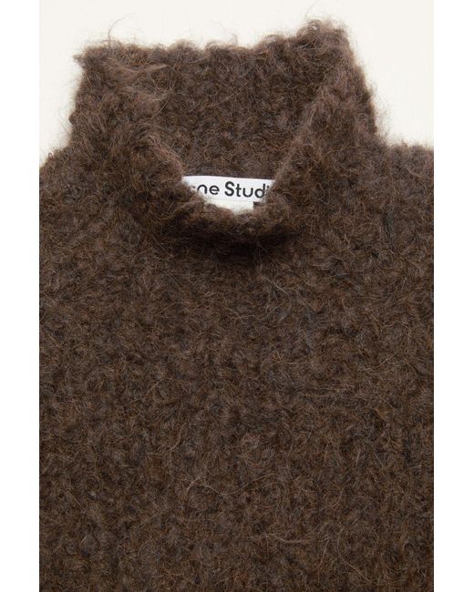 Acne Brown Hand-Knit Alpaca Sweater for men
