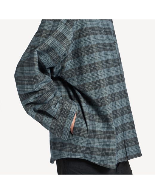 Balenciaga Blue Checked Zip-Up Jacket for men