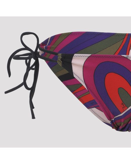 Emilio Pucci Purple Pucci Abstract-Printed Tie-Fastened Bikini Briefs
