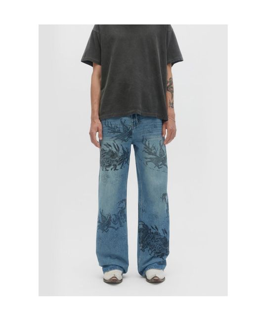 DOMREBEL Blue Hops Jeans for men