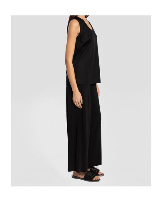 Max Mara Black Elastic Waist Casual Pants