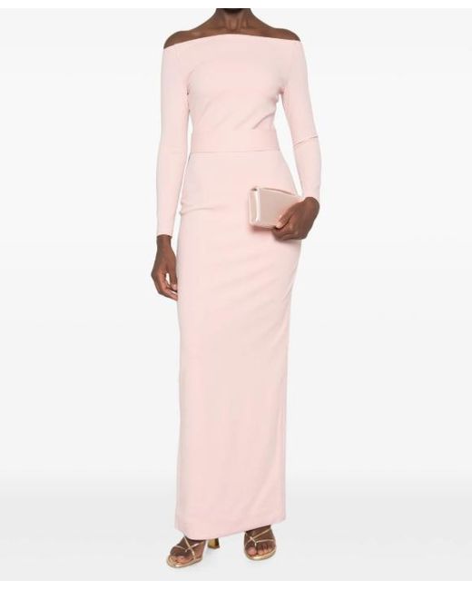 Solace London Pink Off-Shoulder Dress