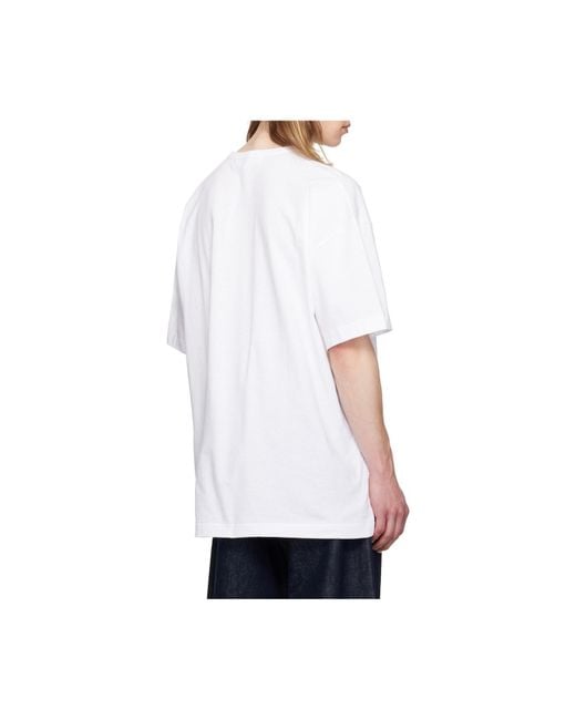 COMME DES GARÇONS PLAY White Short-Sleeved T-Shirt for men
