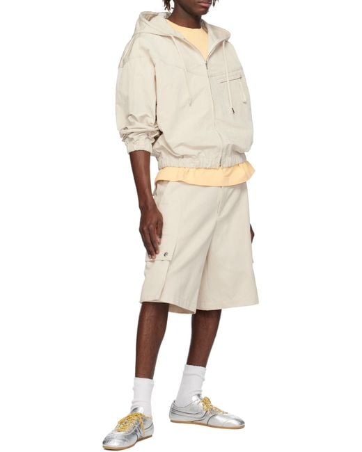 Jacquemus Natural Hooded Zip-Up Jacket for men