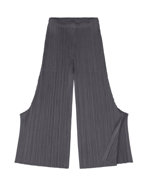 Pleats Please Issey Miyake Gray Pleats Please Issey Miyake Pleated July Trousers