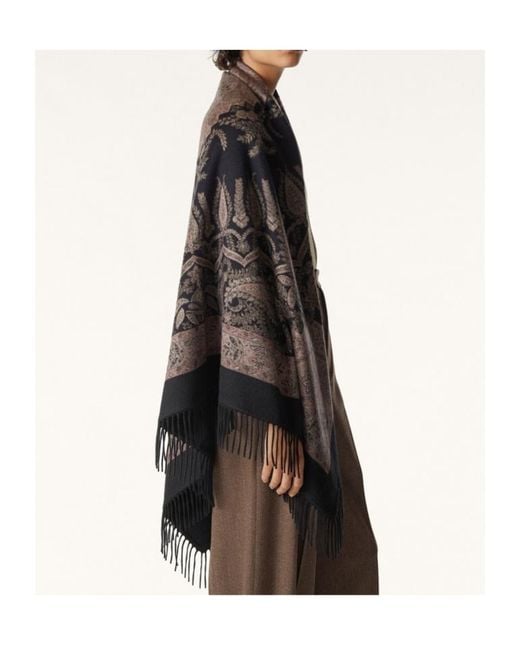 Loro Piana Black Punjab Shawl