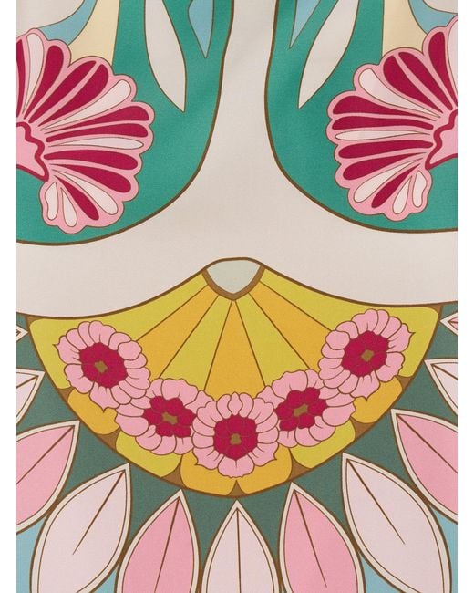 LaDoubleJ Multicolor Top With Square Neckline And All-Over Print