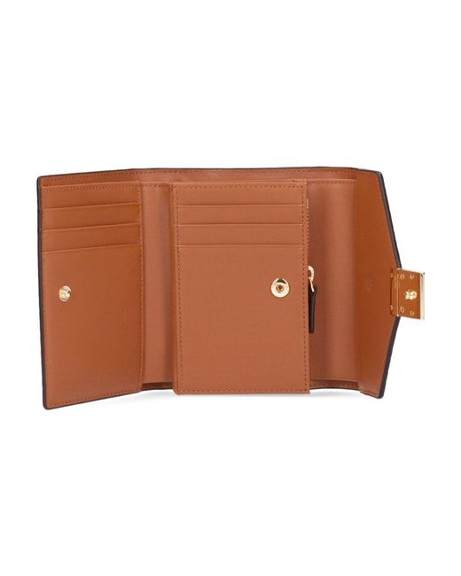 MCM Brown Visetos Monogram Printed Tri-Fold Wallet