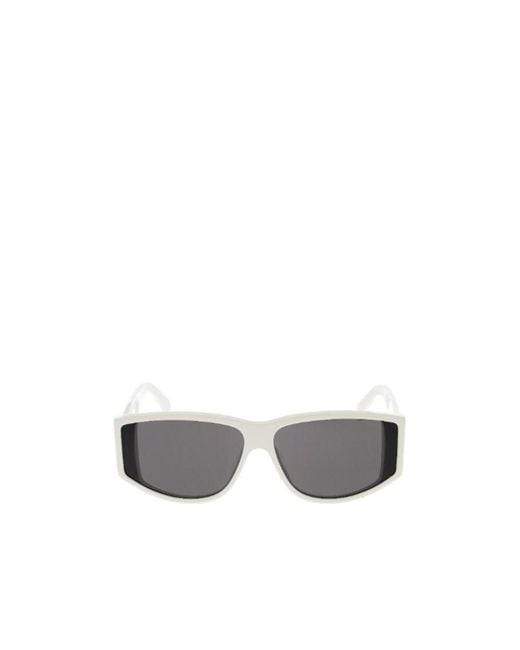Céline White Triomphe-Plaque Rectangle-Frame Sunglasses