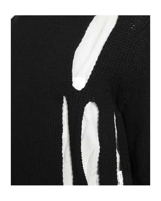Comme des Garçons Black Open-Knit Top for men