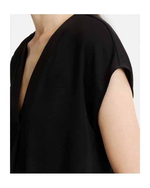 Marella Black Fluid Satin Blouse