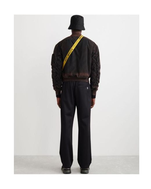 Off-White c/o Virgil Abloh Black Arrow Printed Straight Leg Track Pants for men