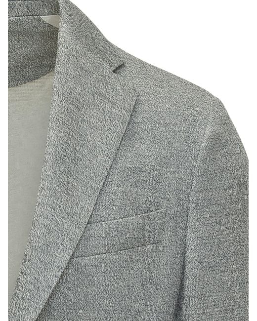 Boss Gray Boss Hanry Single-Breasted Blazer for men