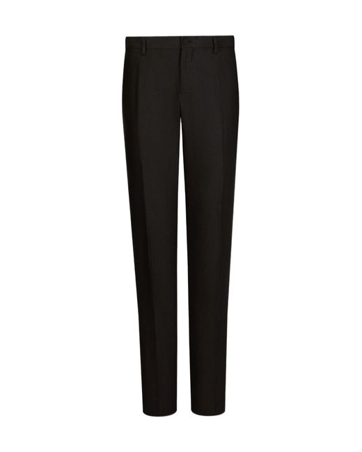 Dolce & Gabbana Black Belt Loop Casual Pants for men