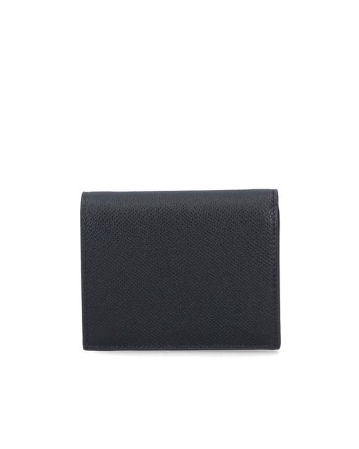 Ferragamo Blue Logo-Plaque Leather Wallet