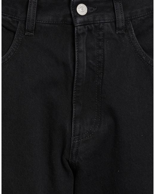 MM6 by Maison Margiela Black Plain Colour Denim Trousers