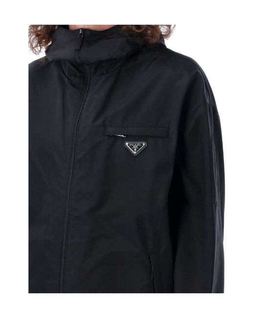 Prada Blue Zipper Casual Jacket for men