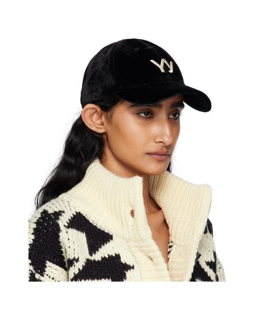 OPEN YY Black Logo-Detail Baseball Cap