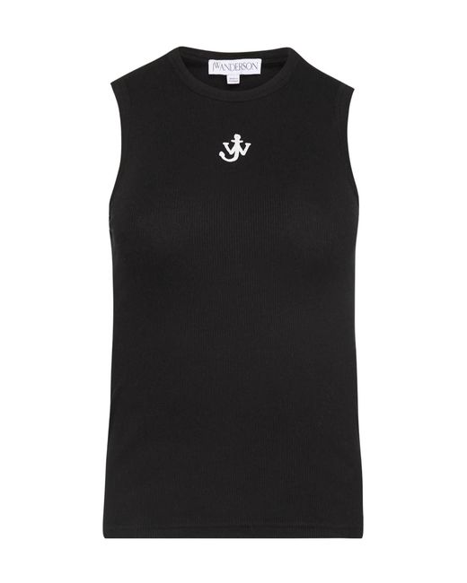 J.W. Anderson Black Jw Anderson Anchor Logo Tank Top